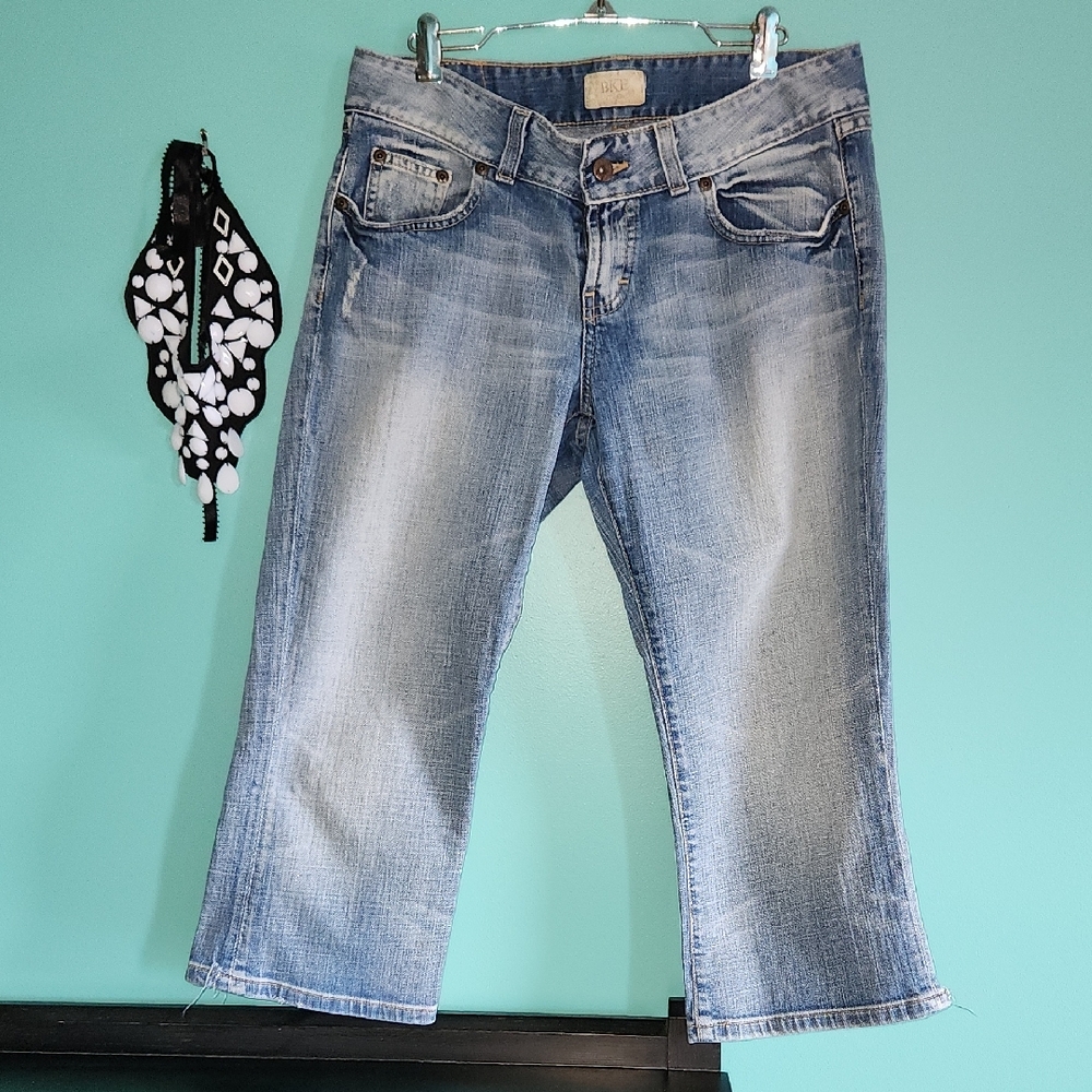 Y2K BKE Denim Cropped Wide Leg Sz 30